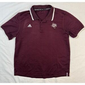 Adidas Men's Texas A&M Aggies Maroon Polo Golf‎ Shirt Size Men's XL Football SEC